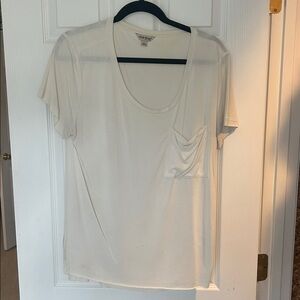 Lucky Brand Boho Prairie Shirt Green Embroidered Peasant Blouse Cottagecore M